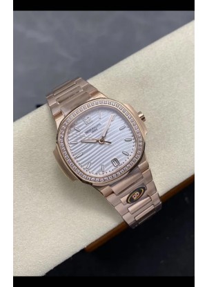 Reloj Patek Philippe Nautilus 7118 de 35 mm con esfera de acero y oro rosa, superclon