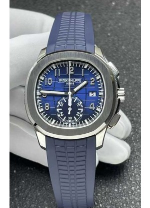 Reloj Patek Philippe Aquanaut 5968 con caja de acero y esfera azul, superclon