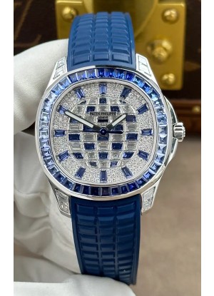 Patek Philippe Aquanaut Luce 5268/461G-001 Reloj Super Clon con Zafiros y Moissanita