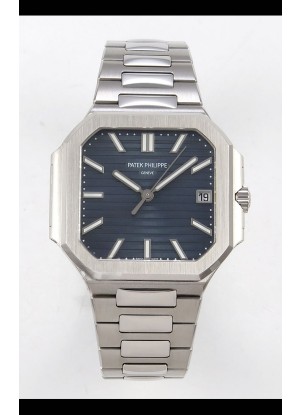 Reloj réplica suizo Patek Philippe Cubitus 7128 904L con caja de acero y esfera negra