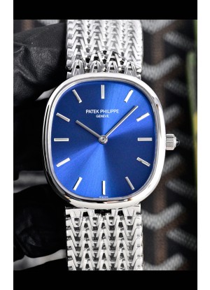 Reloj Patek Philippe Golden Ellipse 5738 con esfera azul, superclon