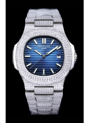 Patek Philippe Superclon Nautilus 5711/1A Edición con diamantes pavé y esfera azul