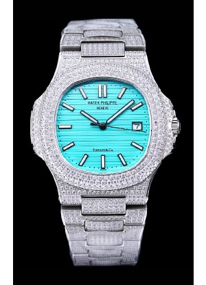 Patek Philippe Superclon Nautilus 5711/1A Edición con diamantes engastados y esfera azul Tiffany