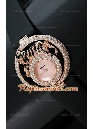 Le Cirque Animalier de Cartier Reproducción Reloj Suizo con Cristales Swarovski Genuinos 