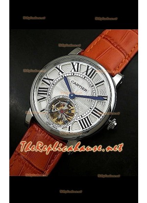 Cartier Calibre turbillón japonés malla marrón claro