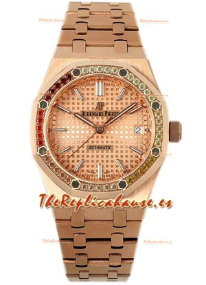 Audemars Piguet Royal Oak 37MM Reloj Caja Escarchada en Movimiento 3120 - Réplica Espejo 1:1