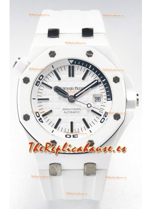 Audemars Piguet Royal Oak Offshore Ceramic Super Clone Reloj Dial Blanco Movimiento Cal.3102