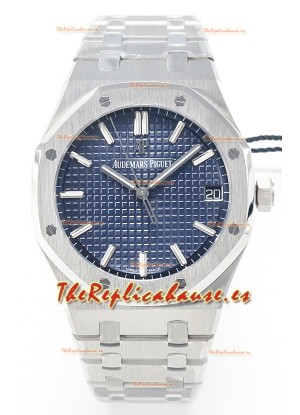 Audemars Piguet Royal Oak 15500 41MM Acero 904L Dial Azul Super Clone Reloj Réplica 