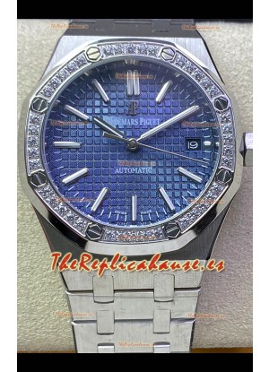 Audemars Piguet Royal Oak 37MM Reloj Dial Azul en Movimiento 3120 - Réplica a Espejo 1:1