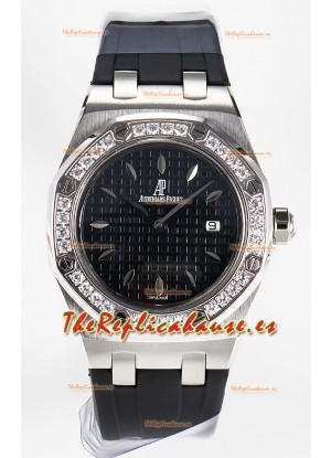 Audemars Piguet Royal Oak 33MM Acero 904L Dial Negro Cuarzo Suizo Reloj Réplica
