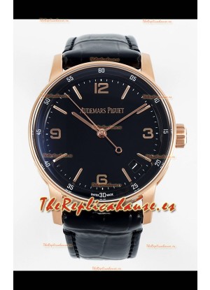 Audemars Piguet CODE 11.59 15210R Reloj Réplica Suizo en Oro Rosado Dial Negro 41MM