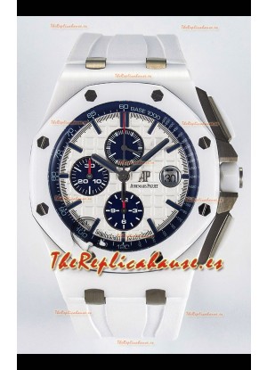 Audemars Piguet Boutique Edition Dial Blanco Caja Cerámica Reloj Réplica Super Clone 1:1 