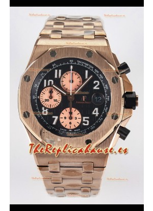 Audemars Piguet Royal Oak Offshore Rose Gold Half BRICK Dial Reloj Réplica Super Clone 1:1  - Acero 904L
