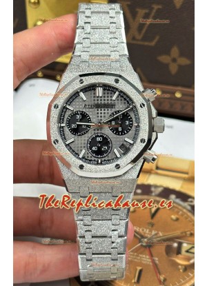 Reloj Audemars Piguet Royal Oak Cronógrafo 26240BC con Dial Gris Esmerilada, Super Clon.
