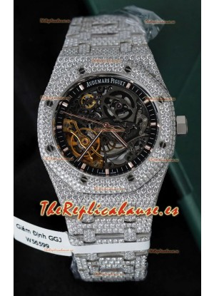 Réplica del Reloj  Audemars Piguet Royal Oak con doble volante, edición ICED-OUT, superclon 1:1