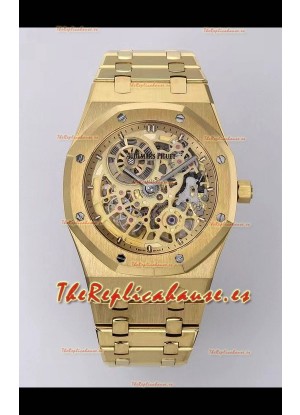 Reloj Audemars Piguet Super Clone Royal Oak Jumbo Extrafino con Caja Oro Amarillo