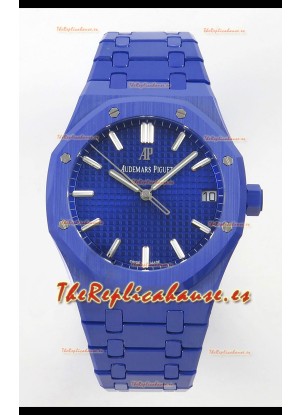 Audemars Piguet Royal Oak 15500 - Reloj Réplica con Caja de Cerámica Azul y Dial Azul