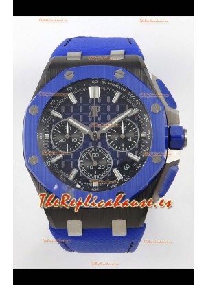 Reloj Audemars Piguet Super Clone Royal Oak Offshore con Caja de Cerámica y Dial Azul