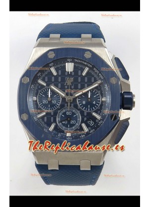 Reloj Audemars Piguet Super Clone Royal Oak Offshore Caja Acero con Dial Azul