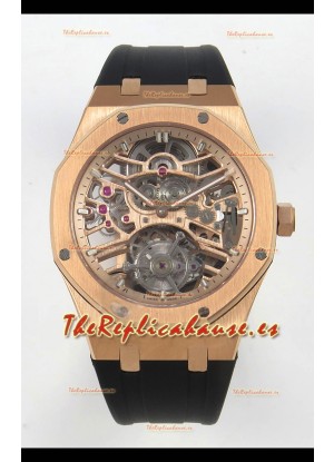 Reloj Audemars Piguet Royal Oak Super Clone Tourbillon 26735 en Oro Rosado