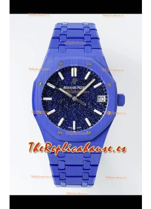 Audemars Piguet Royal Oak Super Clone 15500 Blue Ceramic Dial Estrellado Watch 