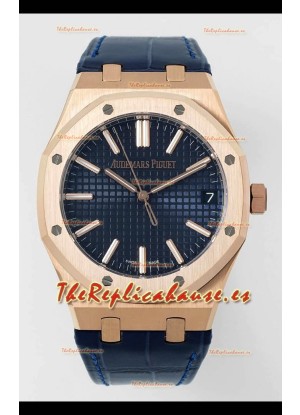 Audemars Piguet Royal Oak 15510OR 41MM Oro Rosado Dial Dorado Azul Super Clone Reloj Réplica