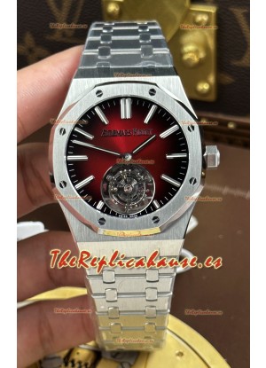 Reloj Audemars Piguet Super Clone Royal Oak Flying Tourbillon de 41 mm con Dial Rojo Vino 