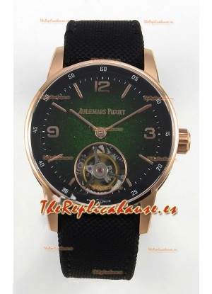 Reloj Audemars Piguet CODE 11.59 29396 Super Clone de Oro Rosado y Esmalte de Aventurina Verde