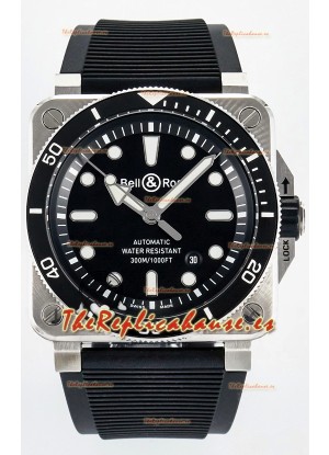 Bell & Ross BR03-92 Diver Acero Inoxidable - Dial Negro Reloj Réplica Suizo Réplica Espejo 1:1