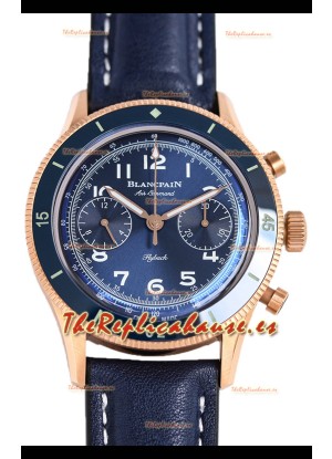 Blancpain Air Command Dial Azul Oro Rosado Reloj Réplica Suiza Espejo 1:1