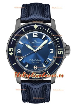 Blancpain Fifty Fathoms Automatique Titanium Edition Reloj Réplica Suiza en Calidad Espejo 1:1