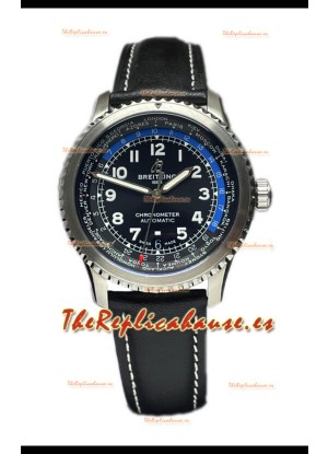 Breitling Navitimer Aviator 8 B35 Unitime Automatic 43 Dial Negro Reloj Réplica Suiza Espejo 1:1