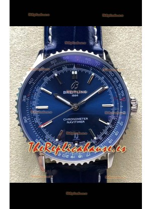 Breitling Navitimer 1 Automatic Reloj Réplica Suizo en Dial Azul - Correa de Piel