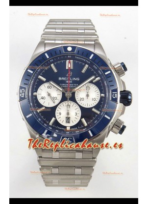 Breitling Chronomat Super Clone B01 42 Reloj Edición Suiza Acero 904L Dial Azul