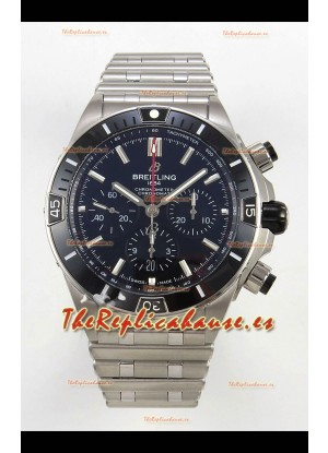 Breitling Chronomat Super Clone B01 42 Reloj Edición Suiza Acero 904L Dial Negro