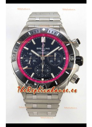 Breitling Chronomat Super Clone B01 42 Reloj Edición Suiza Acero 904L Dial Negro/Rojo