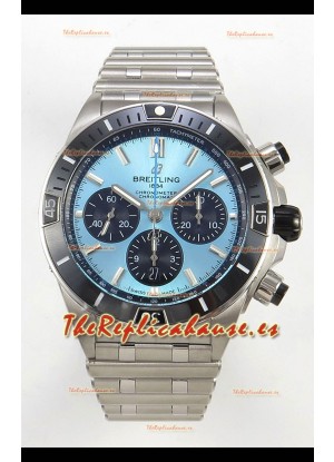 Breitling Chronomat Super Clone B01 42 Reloj Edición Suiza Acero 904L Dial Azul Hielo