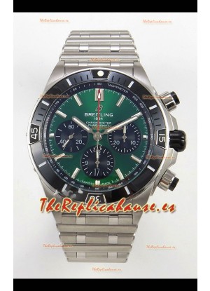 Breitling Chronomat Super Clone B01 42 Reloj Edición Suiza Acero 904L Dial Verde