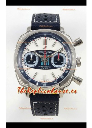 Breitling Top Time Super Clone Reloj Cronógrafo con Correa de Piel Azul