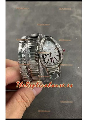 Bvlgari Serpenti Tubogas Double Spiral Acero Inoxidable Super Clone Reloj Réplica