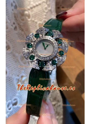 Reloj Bvlgari Edición Divas's Dream en Caja Acero - Bisel Pavimentado en Diamantes Réplica Suiza