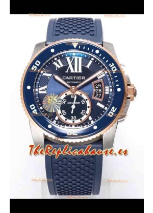 Calibre De Cartier Reloj 42MM Dial Azul Caja Acero - Reloj Réplica Espejo 1:1