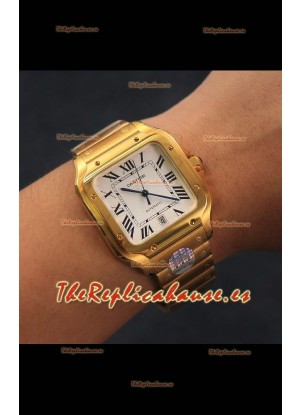 Santos De Cartier Réplica Espejo 1:1 - 40MM Reloj Movimiento Suizo Oro Amarillo