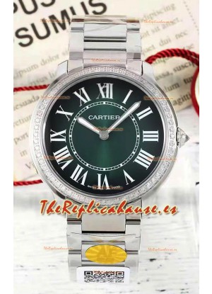 Cartier Ronde Must 36MM Cuarzo Suizo Dial Verde Reloj Réplica Suizo Espejo 1:1  