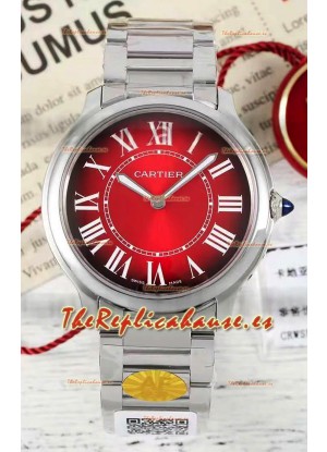 Cartier Ronde Must 36MM Cuarzo Suizo Dial Rojo Reloj Réplica Suizo Espejo 1:1  