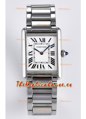 Tank Must De Cartier Super Clone Reloj Réplica Suizo 33.7MM Dial Blanco