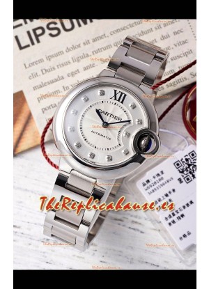 Ballon De Cartier Suizo Automático 1:1 Calidad Espejo 33MM en Caja Acero