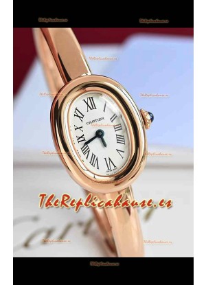 Baignoire De Cartier Oro Rosado Reloj Réplica Cuarzo Super Clone