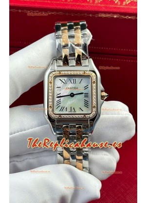 PANTHERE de Cartier Edition 27mm Dial Perla Reloj Suizo Espejo 1:1 Caja Oro Rosado Dos Tonos