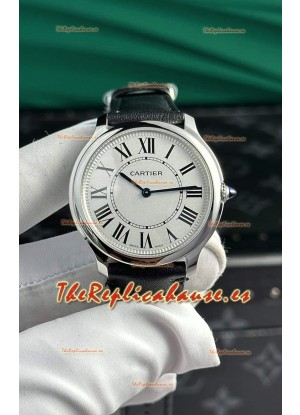 Cartier Ronde Must 36MM Réplica de Cuarzo Suizo Reloj Correa de Piel Espejo 1:1 